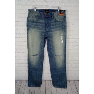 Amplify Brand Jeans Men's Size 36x32 Slim Straight Distressed Blue Jeans NWT